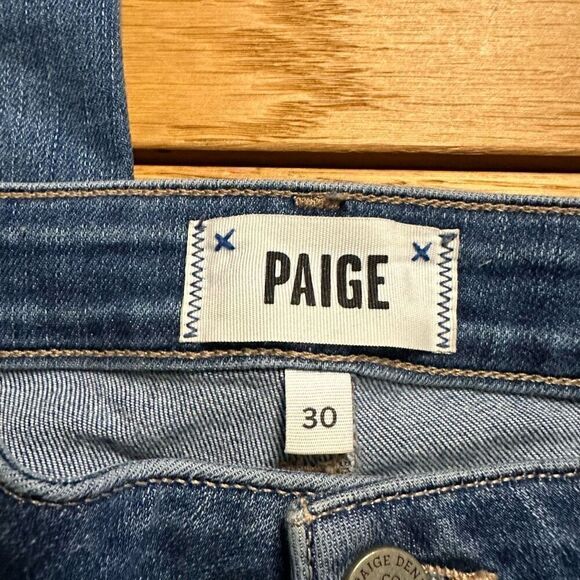 Paige Brigitte jeans 30 medium wash distressed - Picture 2 of 9